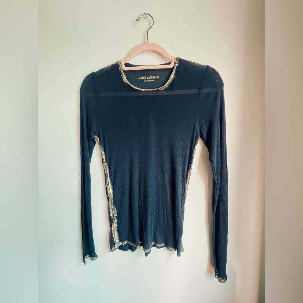Zadig & Voltaire Willy Foil Long Sleeve Top
Size XS - Picture 4 of 11